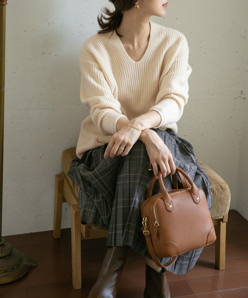 URBAN RESEARCH - ☆新品☆ 今季 DOORS ハミルトンウール畦Vネックニット セール】ハミルトンウール畦Vネックニット∴（ニット/セーター