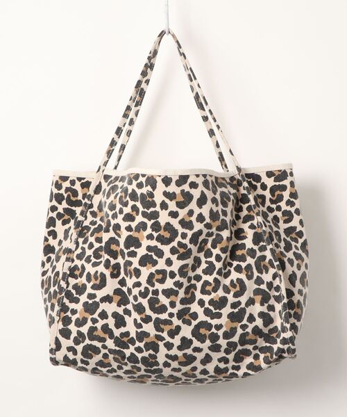 HOKOS レオパード柄 トートバッグ レオパード柄キャンバス地トートバッグ（トートバッグ）｜coca