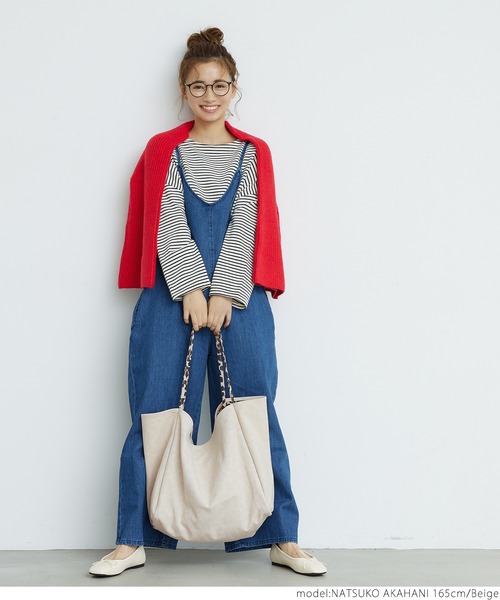 coca（coca）（コカ）の「レオパード柄キャンバス地トートバッグ（トートバッグ・レディース・ベージュ/ブラウン・ONE SIZE）」の16枚目の写真