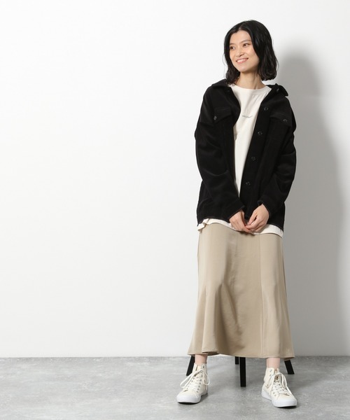 LAKOLE（ラコレ）の「レタリングプリントロングTシャツ / LAKOLE（Tシャツ/カットソー・レディース・スモーク/モカ/ライトブラウン/オフホワイト・SMALL/MEDIUM）」の9枚目の写真