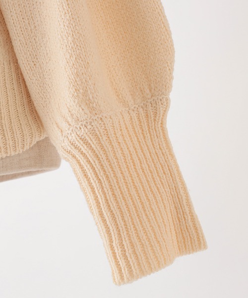 one after another NICE CLAUP（ワンアフターアナザーナイスクラップ）の「フラワー刺繍ニット（ニット/セーター・レディース・ブラック/ベージュ/アイボリー・FREE）」の8枚目の写真