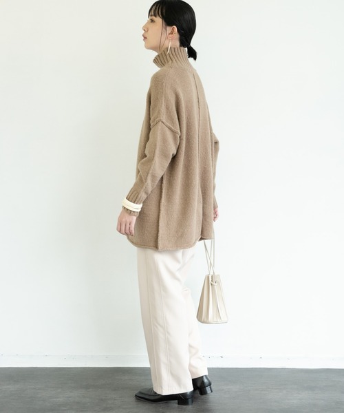 Aunt Marie's（アントマリーズ）の「アウトリンキングタートルオーバーニット / AUNT MARIE'S（ニット/セーター・レディース・ブラック/アイボリー/モカ・FREE）」の12枚目の写真