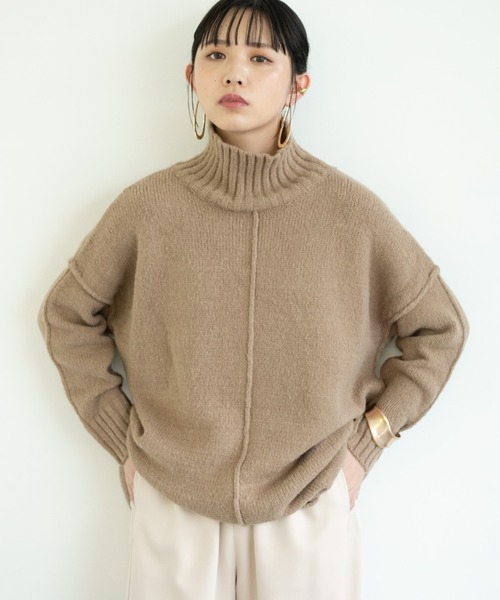 Aunt Marie's（アントマリーズ）の「アウトリンキングタートルオーバーニット / AUNT MARIE'S（ニット/セーター・レディース・ブラック/アイボリー/モカ・FREE）」の16枚目の写真