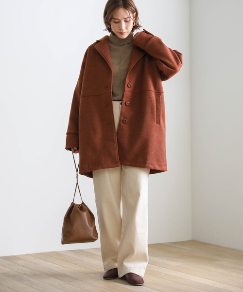 select MOCA（セレクトモカ）の「オーバーテーラードコート（テーラードジャケット・レディース・オリーブ/ブラウン/グレイッシュベージュ・FREE）」の6枚目の写真