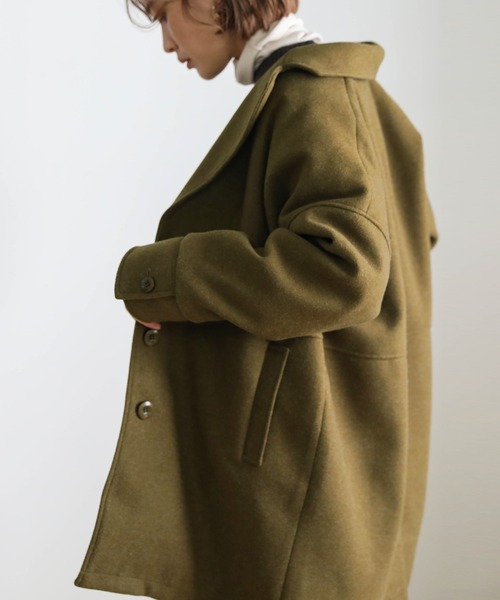 select MOCA（セレクトモカ）の「オーバーテーラードコート（テーラードジャケット・レディース・オリーブ/ブラウン/グレイッシュベージュ・FREE）」の12枚目の写真