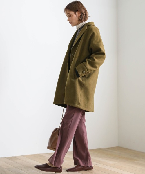 select MOCA（セレクトモカ）の「オーバーテーラードコート（テーラードジャケット・レディース・オリーブ/ブラウン/グレイッシュベージュ・FREE）」の14枚目の写真