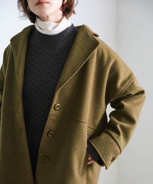 select MOCA（セレクトモカ）の「オーバーテーラードコート（テーラードジャケット・レディース・オリーブ/ブラウン/グレイッシュベージュ・FREE）」の13枚目の写真