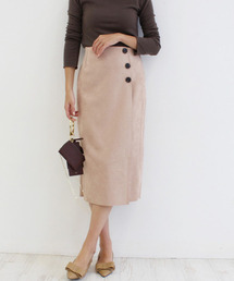 MODE ROBE | スウェードボタンスカート　スウェードスカート(スカート)