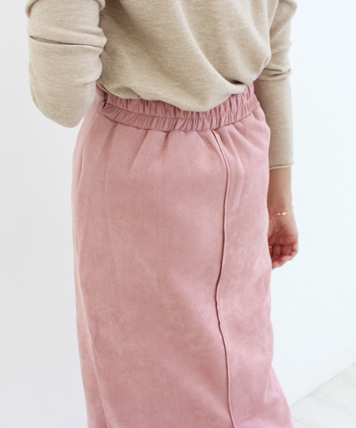 MODE ROBE（モードローブ）の「スウェードボタンスカート（スカート・レディース・ベージュ/カーキ/キャメル/ピンク・S/M）」の13枚目の写真