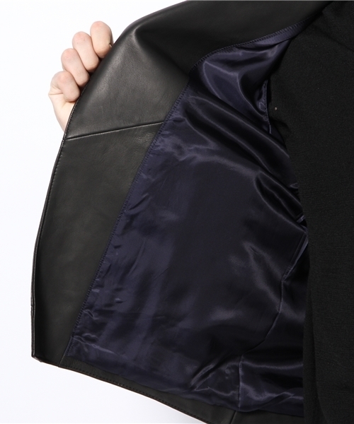 EDIFICE（エディフィス）の「【MENS CLUB1月号掲載】LAMB LEATHER RIDERS（ライダースジャケット・メンズ・ブラック・46/48/44）」の11枚目の写真