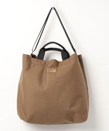 【LEE/リー】撥水BIGトートバッグ ショルダーバッグ 2WAY ワンポイント刺繍ロゴ ブランドロゴ A3サイズ収納可