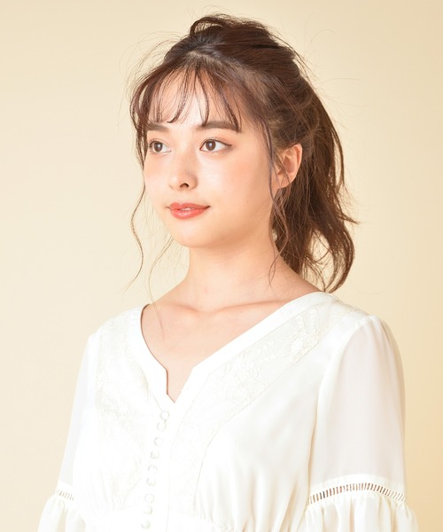 MIIA（ミーア）の「レース切替ワンピース（ワンピース・レディース・ブラック/ベージュ/パープル・FREE）」の14枚目の写真