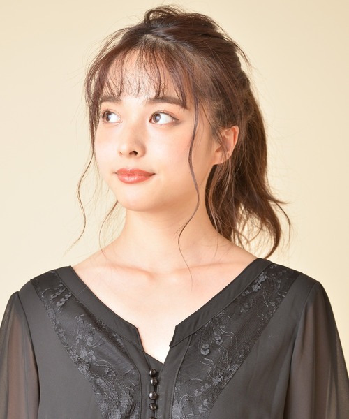 MIIA（ミーア）の「レース切替ワンピース（ワンピース・レディース・ブラック/ベージュ/パープル・FREE）」の15枚目の写真