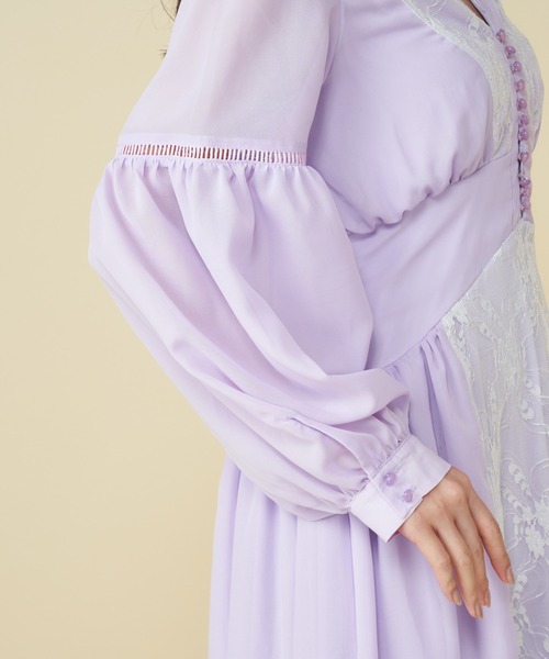 MIIA（ミーア）の「レース切替ワンピース（ワンピース・レディース・ブラック/ベージュ/パープル・FREE）」の20枚目の写真