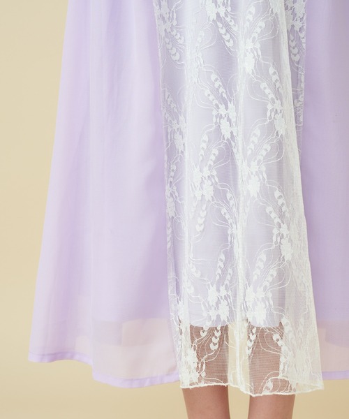 MIIA（ミーア）の「レース切替ワンピース（ワンピース・レディース・ブラック/ベージュ/パープル・FREE）」の18枚目の写真