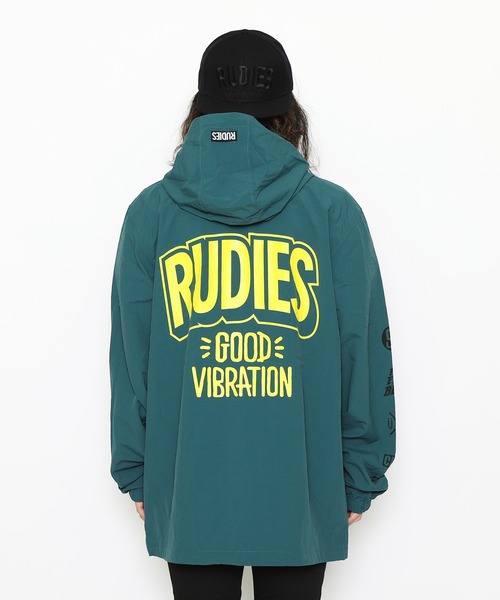 RUDIE'S(ルーディーズ)の「GOOD VIBRATION ANORAK(ナイロンジャケット・メンズ・ブラック/グリーン・XL/L/M)」の4枚目の写真