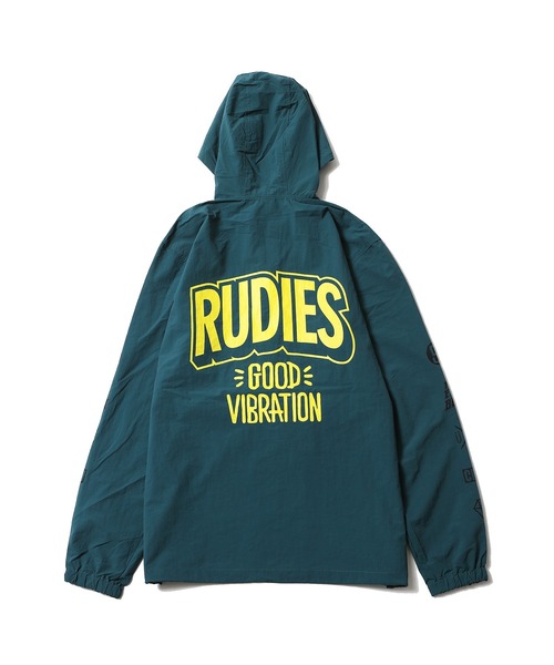 RUDIE'S(ルーディーズ)の「GOOD VIBRATION ANORAK(ナイロンジャケット・メンズ・ブラック/グリーン・XL/L/M)」の7枚目の写真