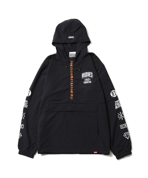 RUDIE'S(ルーディーズ)の「GOOD VIBRATION ANORAK(ナイロンジャケット・メンズ・ブラック/グリーン・XL/L/M)」の9枚目の写真