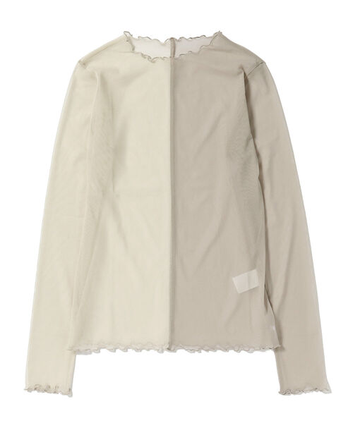 Ray BEAMS（レイビームス）の「Ray BEAMS / チュール バイカラー プルオーバー（Tシャツ/カットソー・レディース・ベージュ/ピンク/ミント・ONE SIZE）」の5枚目の写真