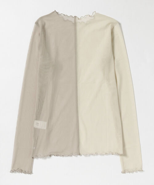 Ray BEAMS（レイビームス）の「Ray BEAMS / チュール バイカラー プルオーバー（Tシャツ/カットソー・レディース・ベージュ/ピンク/ミント・ONE SIZE）」の11枚目の写真