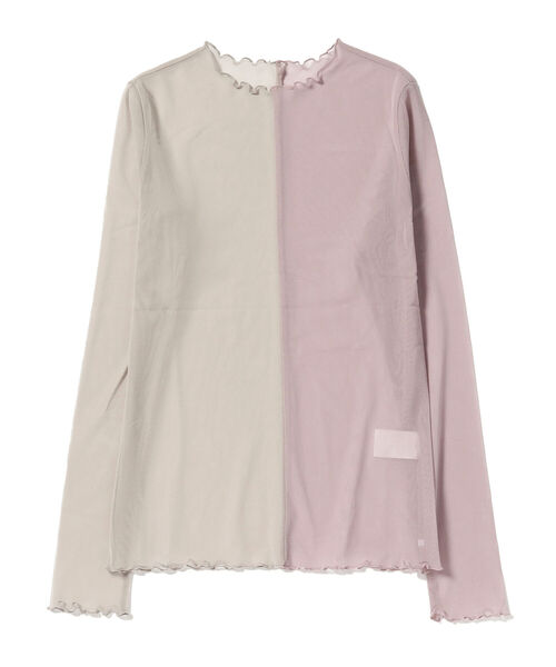 Ray BEAMS（レイビームス）の「Ray BEAMS / チュール バイカラー プルオーバー（Tシャツ/カットソー・レディース・ベージュ/ピンク/ミント・ONE SIZE）」の10枚目の写真