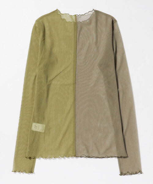 Ray BEAMS（レイビームス）の「Ray BEAMS / チュール バイカラー プルオーバー（Tシャツ/カットソー・レディース・ベージュ/ピンク/ミント・ONE SIZE）」の7枚目の写真