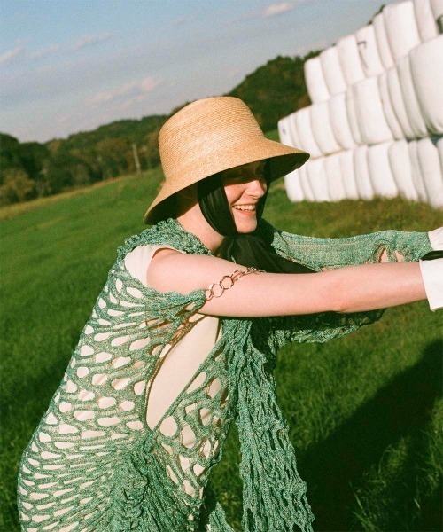 arth（アース）の「【arth】Straw BD Cloche / 【アース】ストロー　ブレード　クロッシェ（ハット・レディース・オレンジ/グリーン/ナチュラル・57cm）」の15枚目の写真