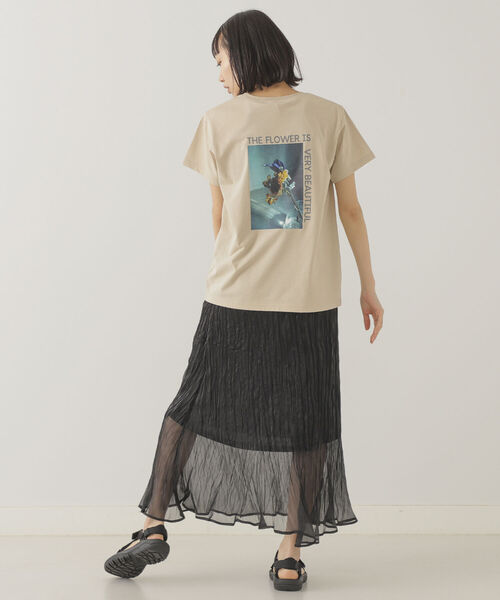 BeAMS DOT（ビームスドット）の「【WEB限定】BeAMS DOT / シアー ワッシャースカート（スカート・レディース・ブラック/ミント・FREE）」の7枚目の写真