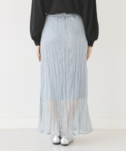 BeAMS DOT（ビームスドット）の「【WEB限定】BeAMS DOT / シアー ワッシャースカート（スカート・レディース・ブラック/ミント・FREE）」の10枚目の写真