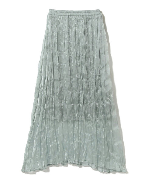 BeAMS DOT（ビームスドット）の「【WEB限定】BeAMS DOT / シアー ワッシャースカート（スカート・レディース・ブラック/ミント・FREE）」の5枚目の写真