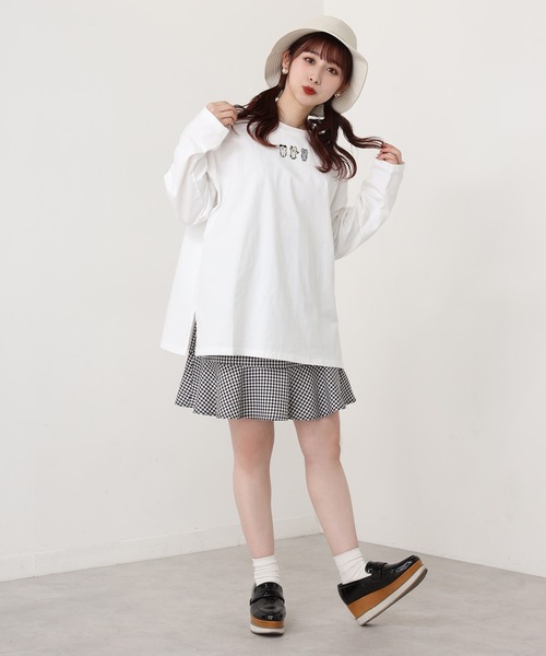 one after another NICE CLAUP（ワンアフターアナザーナイスクラップ）の「アソートロンＴｅｅ（Tシャツ/カットソー・レディース・ブラック/ピンク/オフホワイト・FREE）」の9枚目の写真