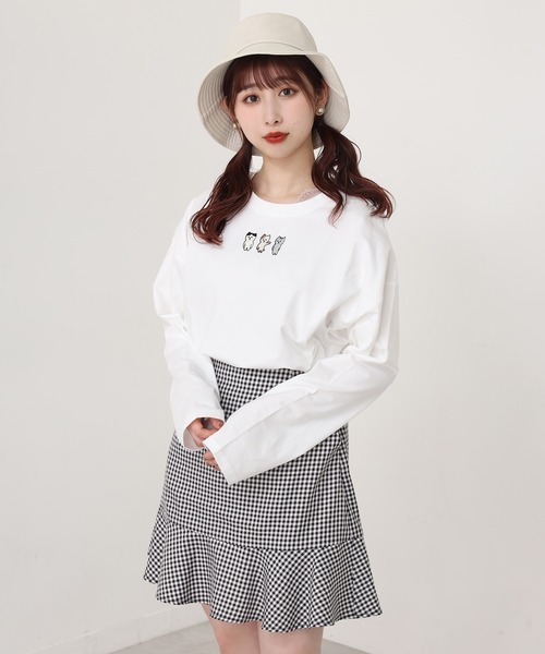 one after another NICE CLAUP（ワンアフターアナザーナイスクラップ）の「アソートロンＴｅｅ（Tシャツ/カットソー・レディース・ブラック/ピンク/オフホワイト・FREE）」の8枚目の写真