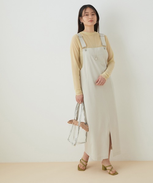 ADAM ET ROPE'（アダムエロペ）の「＜洗える＞【WEB限定】ジャンパースカート（ジャンパースカート・レディース・ブラック/ベージュ・FREE）」の18枚目の写真