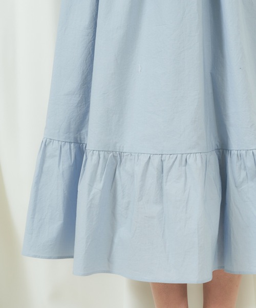 MIIA(ミーア)の「オフショルシャーリングマキシワンピース(ワンピース・レディース・オフホワイト/ブルー/チェック・FREE)」の18枚目の写真