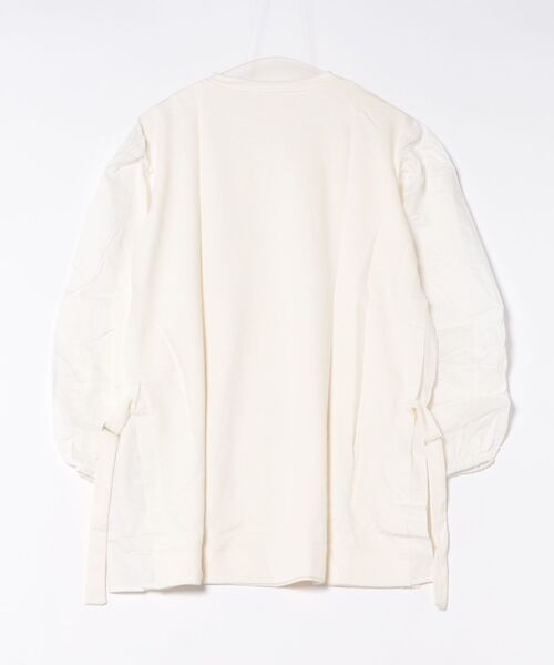 STYLEBLOCK（スタイルブロック）の「ミニ裏毛ローンブラウスドッキングチュニック（シャツ/ブラウス・レディース・カーキ/アイボリー/ラベンダー/ブラック・M）」の6枚目の写真