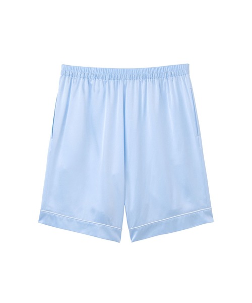 Priv. Spoons Club（プライベートスプーンズクラブ）の「シルクサテンパジャマ/ハーフパンツ（ボトムス単品）（ルームウェア/パジャマ・メンズ・ブラック/ネイビー/サックスブルー/ホワイト・M/L）」の19枚目の写真