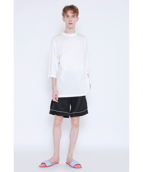 Priv. Spoons Club（プライベートスプーンズクラブ）の「シルクサテンパジャマ/ハーフパンツ（ボトムス単品）（ルームウェア/パジャマ・メンズ・ブラック/ネイビー/サックスブルー/ホワイト・M/L）」の9枚目の写真