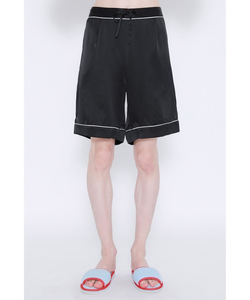 Priv. Spoons Club（プライベートスプーンズクラブ）の「シルクサテンパジャマ/ハーフパンツ（ボトムス単品）（ルームウェア/パジャマ・メンズ・ブラック/ネイビー/サックスブルー/ホワイト・M/L）」の13枚目の写真