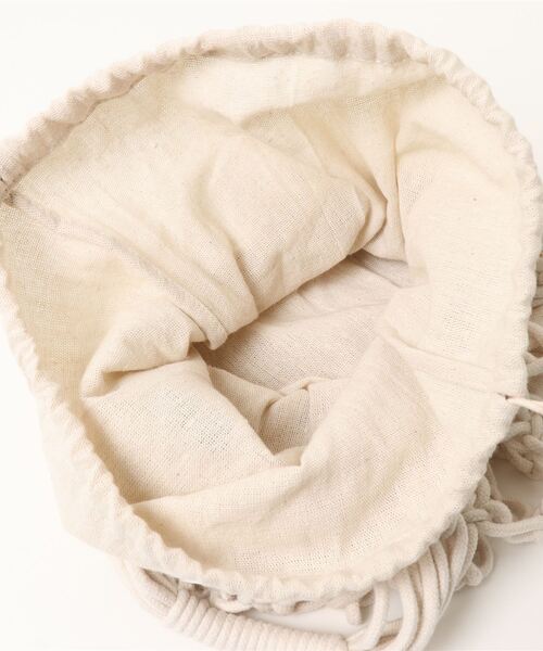 N.（N. Natural Beauty Basic）（エヌエヌナチュラルビューティーベーシック）の「ロープ編みトートバッグ（トートバッグ・レディース・イエロー/ホワイト・ﾌﾘ-）」の5枚目の写真