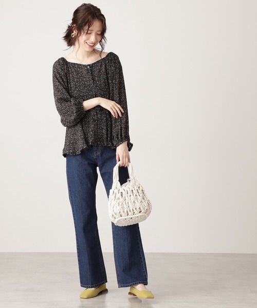 N.（N. Natural Beauty Basic）（エヌエヌナチュラルビューティーベーシック）の「ロープ編みトートバッグ（トートバッグ・レディース・イエロー/ホワイト・ﾌﾘ-）」の11枚目の写真