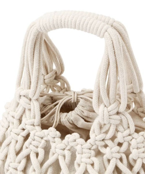 N.（N. Natural Beauty Basic）（エヌエヌナチュラルビューティーベーシック）の「ロープ編みトートバッグ（トートバッグ・レディース・イエロー/ホワイト・ﾌﾘ-）」の19枚目の写真
