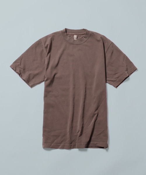 LOS ANGELES APPAREL（ロサンゼルスアパレル）の「Los Angeles Apparel/ロサンゼルスアパレル S/S Garment Dye CrewNeck 6.5oz Tシャツ（Tシャツ/カットソー・メンズ・クリーム/グリーン/パープル/ホワイト/ブラック/ベージュ/ダークブラウン/ネイビー・S/M/L/XL）」の3枚目の写真