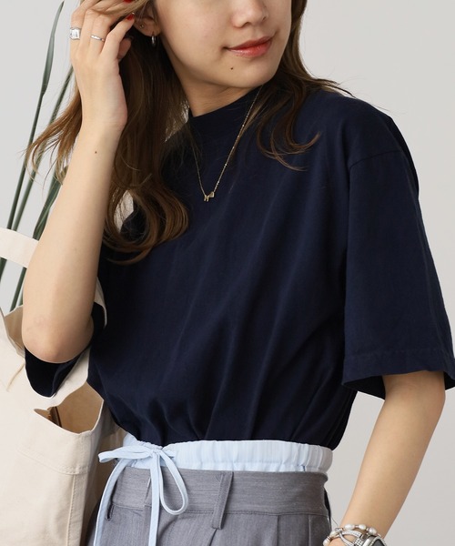 LOS ANGELES APPAREL（ロサンゼルスアパレル）の「Los Angeles Apparel/ロサンゼルスアパレル S/S Garment Dye CrewNeck 6.5oz Tシャツ（Tシャツ/カットソー・メンズ・クリーム/グリーン/パープル/ホワイト/ブラック/ベージュ/ダークブラウン/ネイビー・S/M/L/XL）」の7枚目の写真