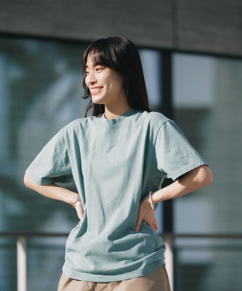 LOS ANGELES APPAREL（ロサンゼルスアパレル）の「Los Angeles Apparel/ロサンゼルスアパレル S/S Garment Dye CrewNeck 6.5oz Tシャツ（Tシャツ/カットソー・メンズ・クリーム/グリーン/パープル/ホワイト/ブラック/ベージュ/ダークブラウン/ネイビー・S/M/L/XL）」の12枚目の写真