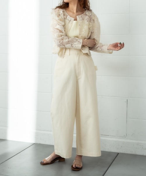 mystic（ミスティック）の「ペインターパンツ（その他パンツ・レディース・ブラック/ベージュ/オフホワイト・1/2）」の2枚目の写真