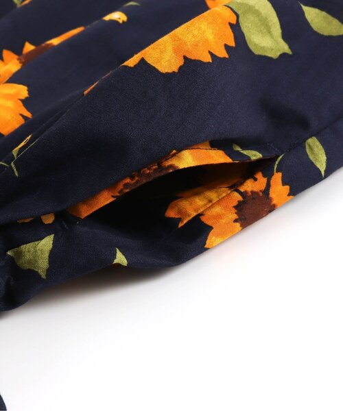 【新品未使用】C・O・T・E フラワープリント シャツワンピース　ひまわり セール】ひまわり柄半袖シャツワンピース（ワンピース）｜Seraph