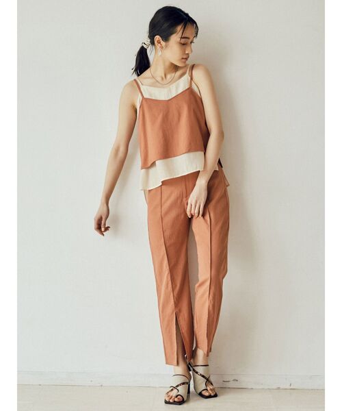 MURUA（ムルーア）の「レイヤードキャミソールセット（サロペット/オーバーオール・レディース・ベージュ/ブラウン・FREE）」の18枚目の写真