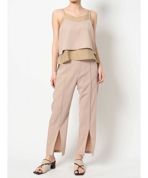 MURUA（ムルーア）の「レイヤードキャミソールセット（サロペット/オーバーオール・レディース・ベージュ/ブラウン・FREE）」の7枚目の写真