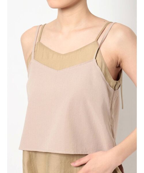 MURUA（ムルーア）の「レイヤードキャミソールセット（サロペット/オーバーオール・レディース・ベージュ/ブラウン・FREE）」の21枚目の写真