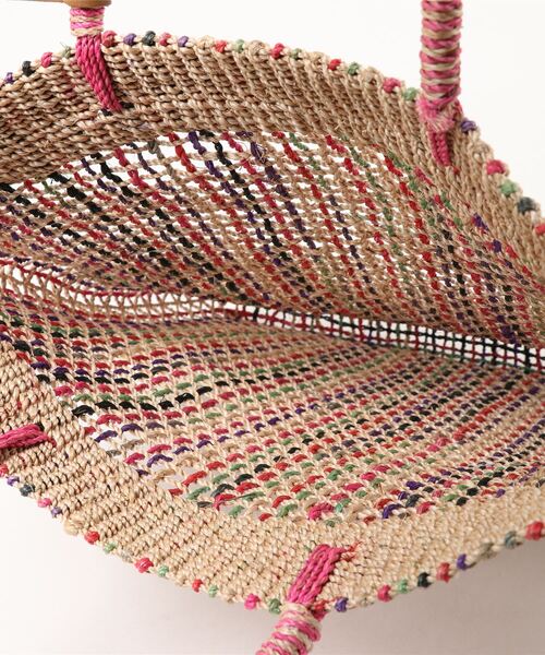 bulle de savon（ビュルデサボン）の「カゴバッグ BAGMATI  BBK20-SS02（かごバッグ・レディース・ピンク・FREE）」の4枚目の写真